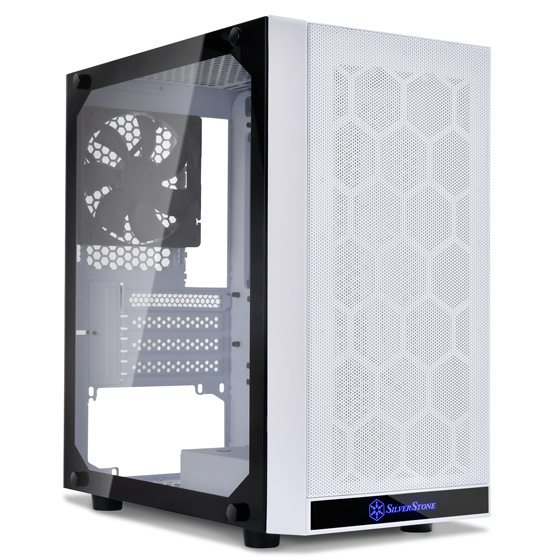 SilverStone PS15 Micro-ATX Case (White + Tempered Glass Window)