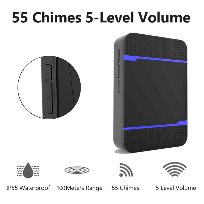 IP55 超遠距離無線門鐘 (55種鈴聲)