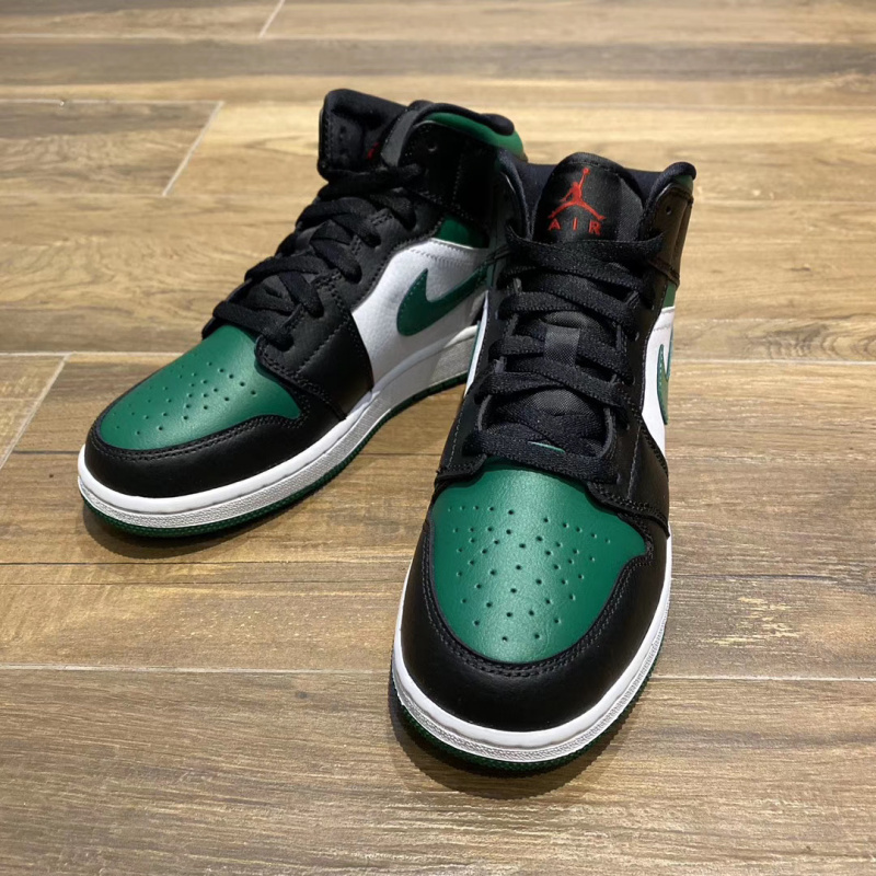 Nike Air Jordan 1 Mid "Green Toe" GS 554725-067 [女裝鞋]