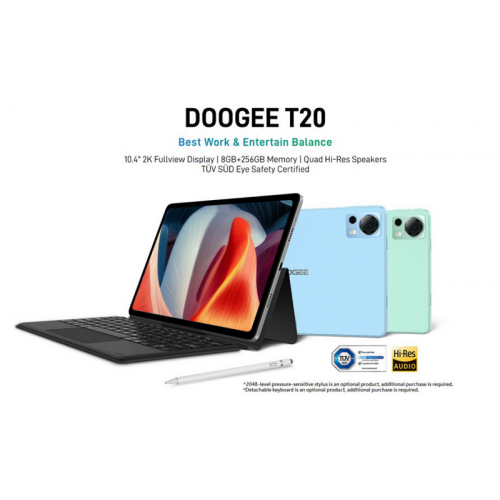 DOOGEE T20 4G-LTE 平板電腦 [8+256] 連保護套及觸控筆套裝