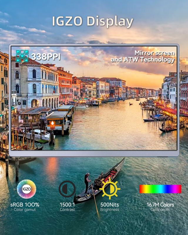 Intehill 13.3吋 4K IPS 便攜式顯示器 U13NA