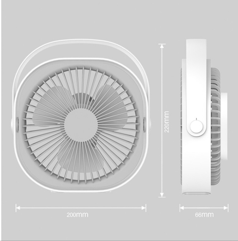 USB桌面6寸充電風扇