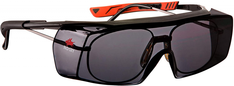 NoCry(意大利品牌) - 眼鏡適用環繞式防UV防飛濺護目鏡[深色鏡片] (ANSI Z87, CSA Z94.3 & OSHA 認證)