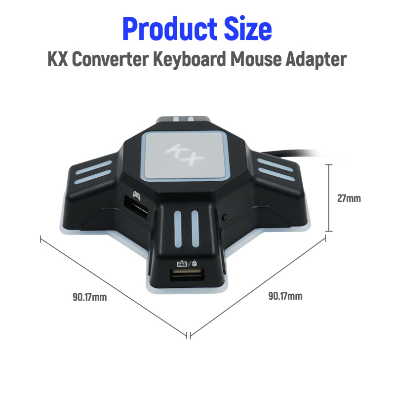 KX遊戲手柄轉有線USB鍵盤滑鼠轉換器 PS4/PS3/Xbox Series X|S/Xbox One/Nintendo Switch/Switch OLED適用