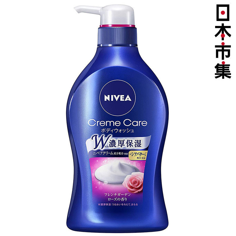 日本 NIVEA【玫瑰】濃厚保濕皂香沐浴露 480ml【市集世界 - 日本市集】