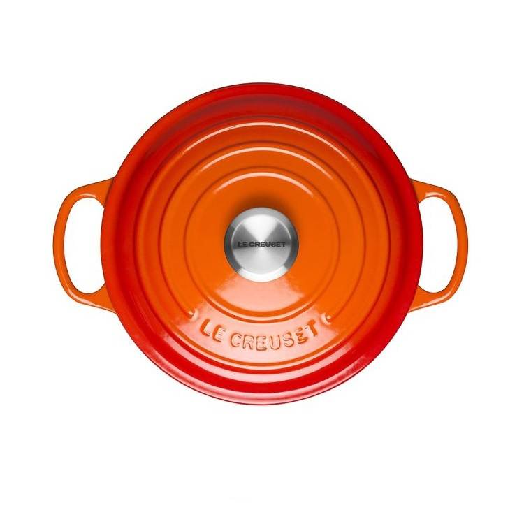 Le Creuset - LC 圓形琺瑯鑄鐵鍋  火山橙  32cm Volcanique  21114320900430平行進口