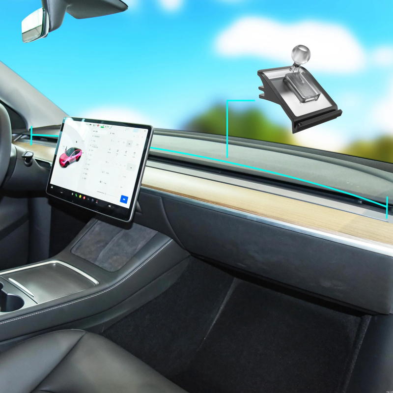 CAPDASE A-CM Power II 陶瓷散熱快速無線充電曲線型出風口車架 - T01 適用於 Tesla Model 3/Y