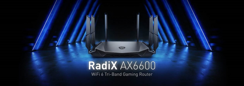 MSi RadiX AX6600 Tri-Band Wi-Fi 6 電競路由器