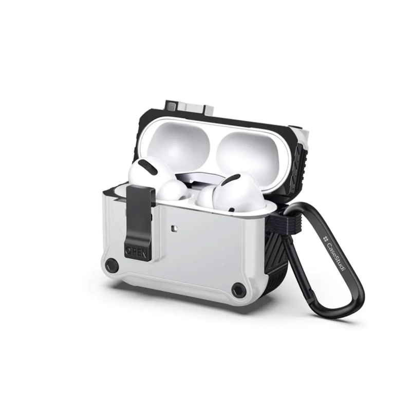 CaseStudi Impact AirPods Pro 2/1代 磁扣防摔充電盒保護套 ( 含扣環 EarBuds置放套 )