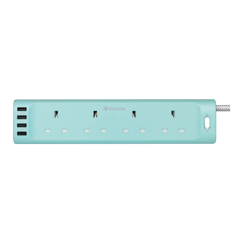 Verbatim 4 AC Outlets & 4 USB-A Ports 拖板 (66687)
