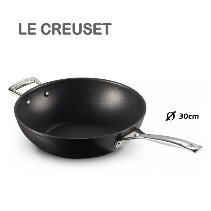 Le Creuset - LC 堅韌易潔深炒鍋30厘米/ 備有易握手柄/ 51104300010202 平行進口