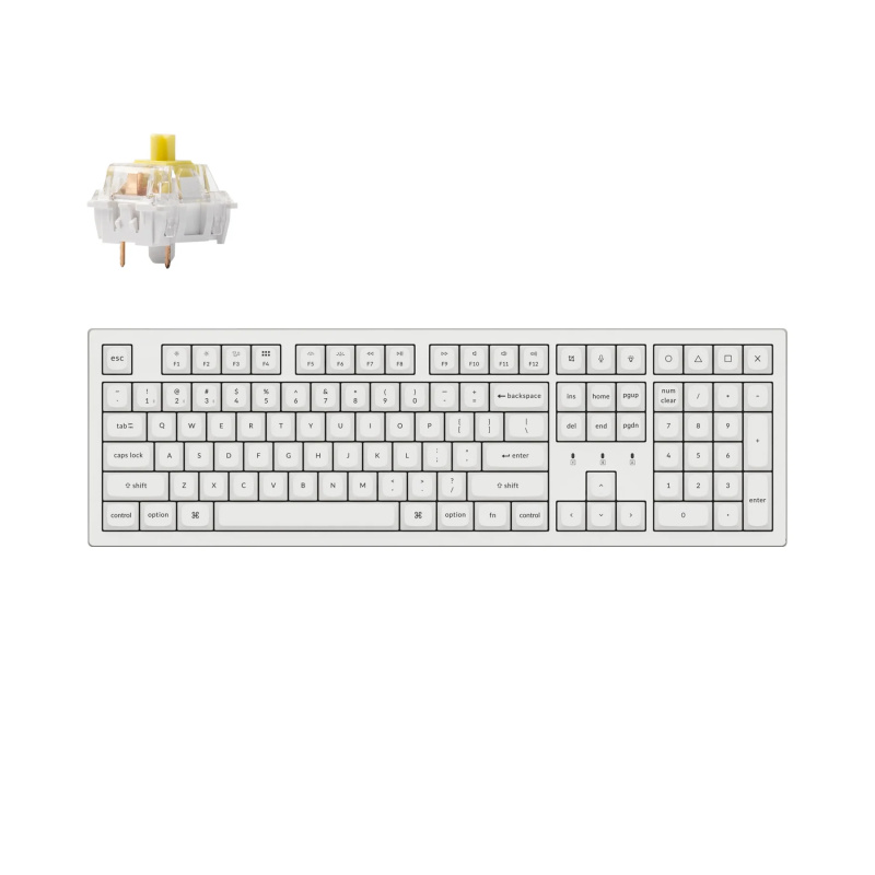 Keychron K10 Pro QMK/VIA RGB無線機械鍵盤 (可換軸 Hot-Swappable) 限量版 純白色