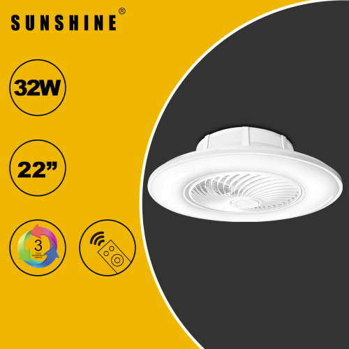 SUNSHINE 智能遙控 32W LED 調光調色天花風扇燈 [CFDA-32W]