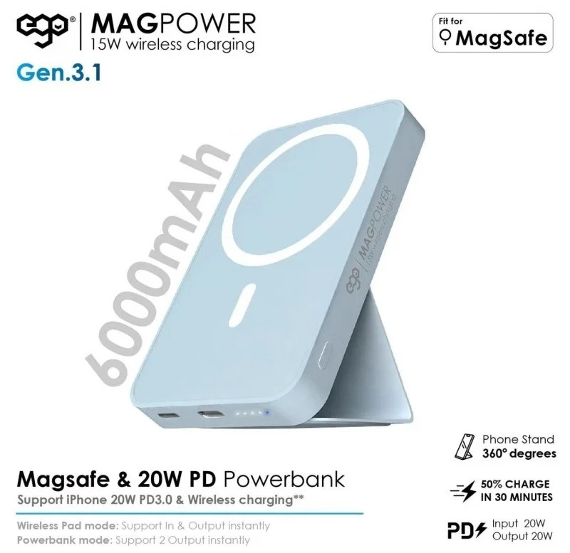 EGO MAGPOWER 3.1代 15W 6000mAh Powerbank [香港行貨]