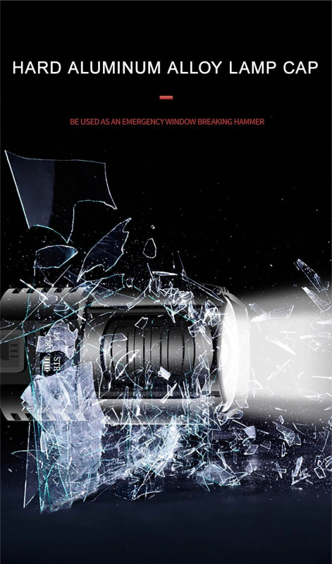 超強露營觀星電筒可充電LED手電筒5種照明模式XHP70 超強光 A（淨電筒）