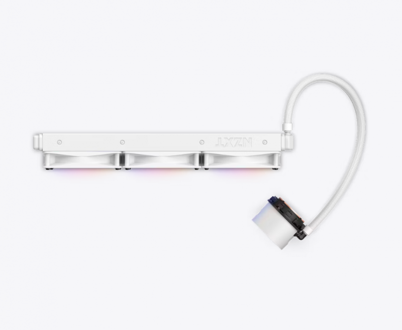 NZXT Kraken 360 RGB 360mm AIO Liquid Cooler with LCD Display and RGB Fans - White