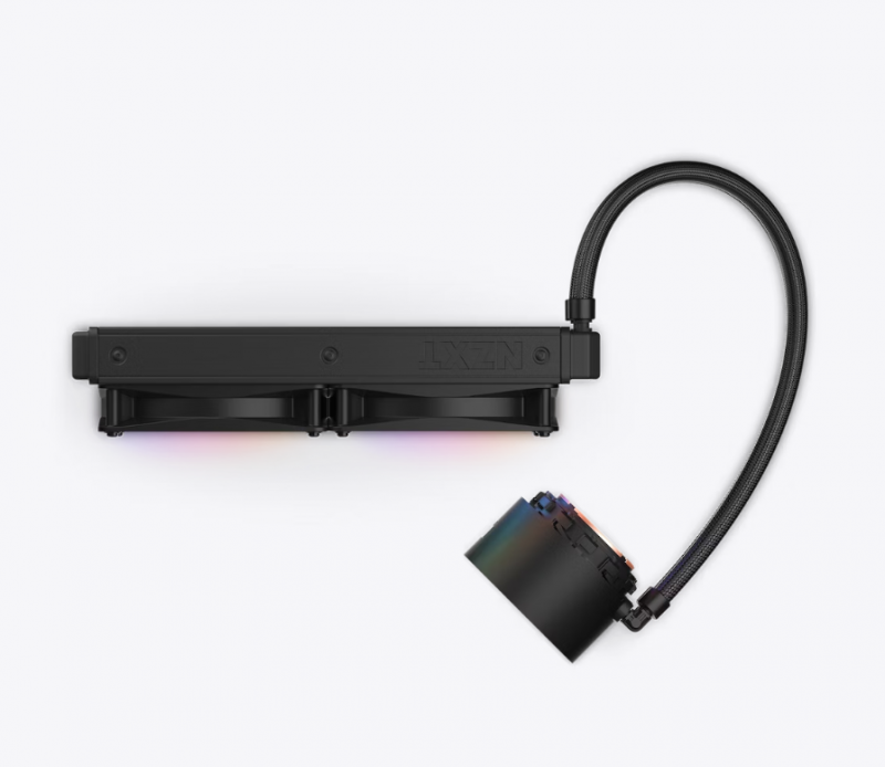 NZXT Kraken Elite 240 RGB 240mm AIO Liquid Cooler with LCD Display and RGB Fans - Black