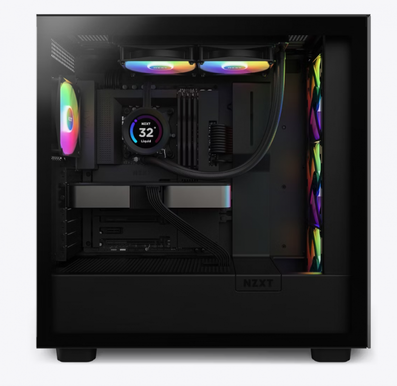 NZXT Kraken Elite 240 RGB 240mm AIO Liquid Cooler with LCD Display and RGB Fans - Black