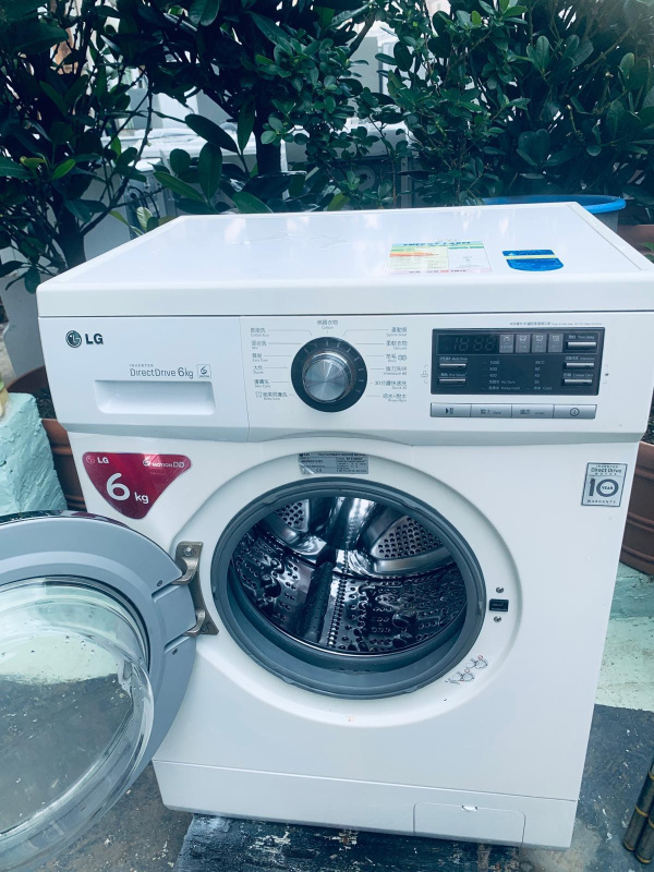 可信用卡付款))前置式 洗衣機 LG WF-N1006MW  1000轉 6KG***包送貨及安裝 // 二手洗衣機 * 電器 * 家電 * washing machine