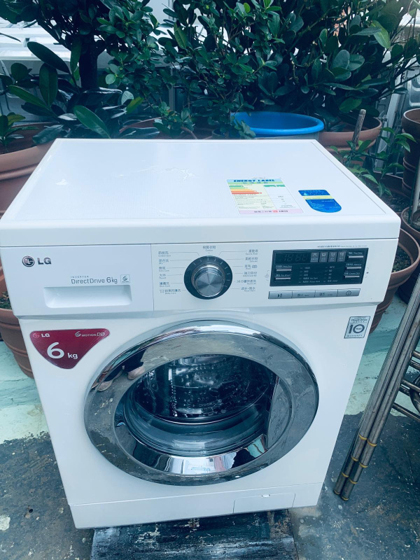 可信用卡付款))前置式 洗衣機 LG WF-N1006MW  1000轉 6KG***包送貨及安裝 // 二手洗衣機 * 電器 * 家電 * washing machine