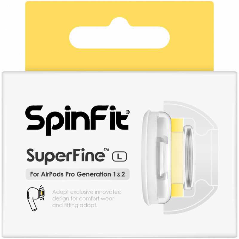 SpinFit SuperFine Apple Airpods Pro 1 & 2 替換式矽膠耳塞 [5尺碼]
