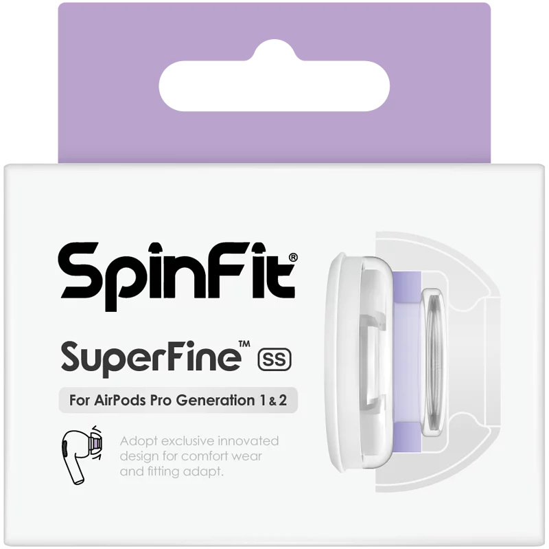 [預購] SpinFit SuperFine Apple Airpods Pro 1 & 2 替換式矽膠耳塞 [5尺碼]