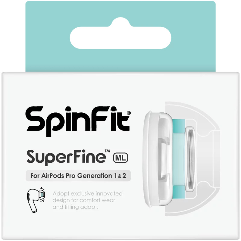 [預購] SpinFit SuperFine Apple Airpods Pro 1 & 2 替換式矽膠耳塞 [5尺碼]