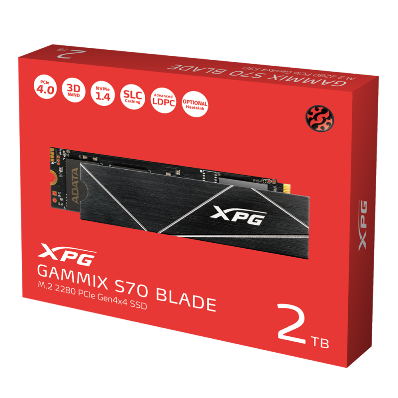 ADATA XPG GAMMIX S70 BLADE 2TB PCIe Gen4x4 M.2 2280 固態硬碟 [現金優惠 $2799]