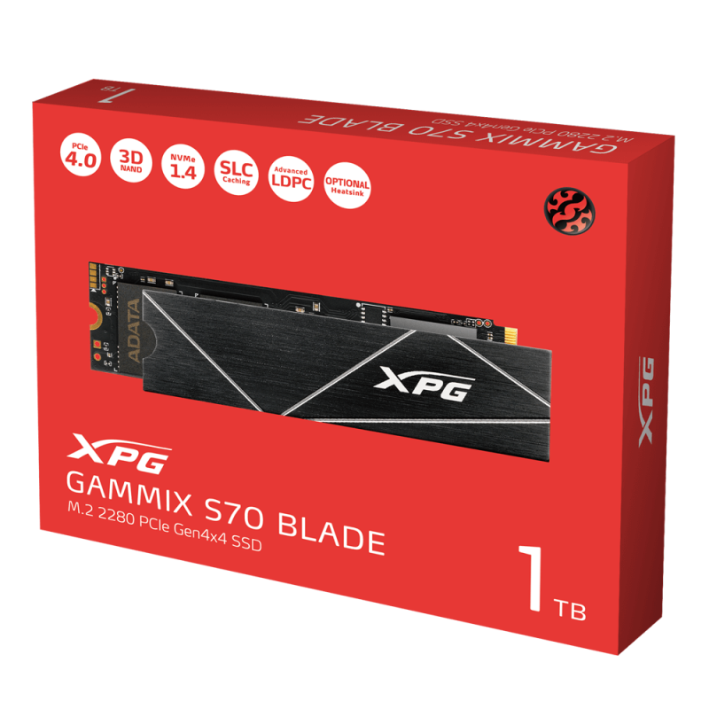 ADATA XPG GAMMIX S70 BLADE 1TB PCIe Gen4x4 M.2 2280 固態硬碟 [現金優惠 $1599]