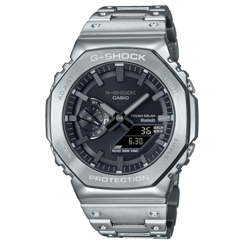 Casio G-Shock 農家橡樹 2100系列全金屬銀色離子鍍層腕錶 [GM-B2100D-1A]
