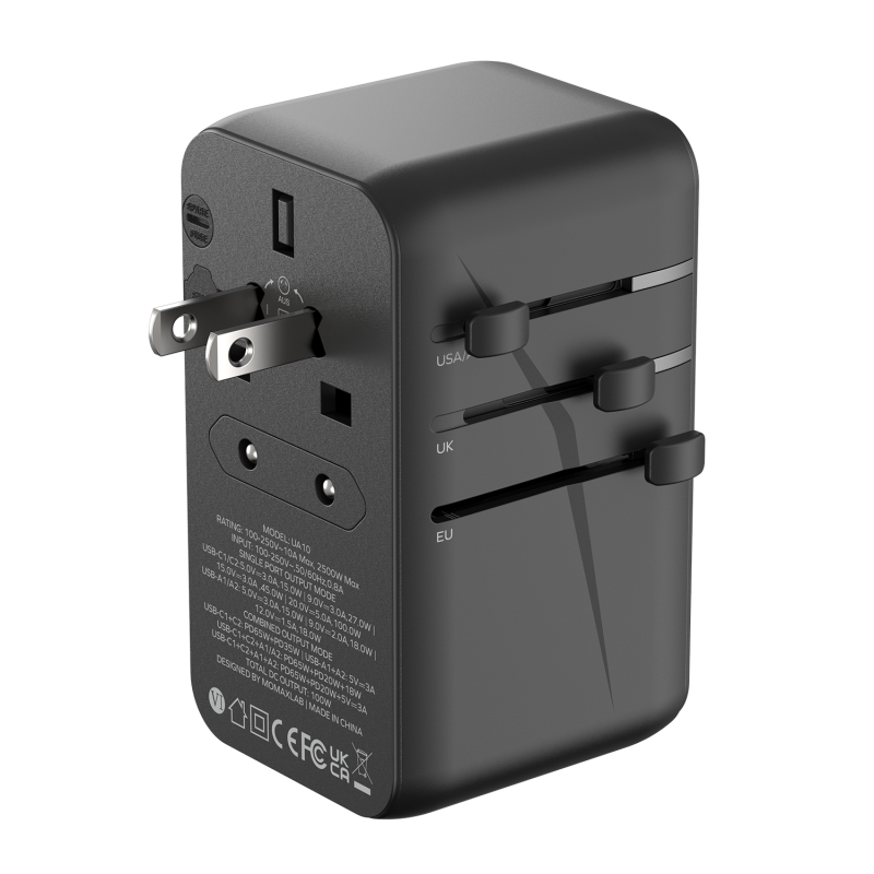 MOMAX 1-World - 夢想家 100W GaN 全方位快充旅行插座 UA10