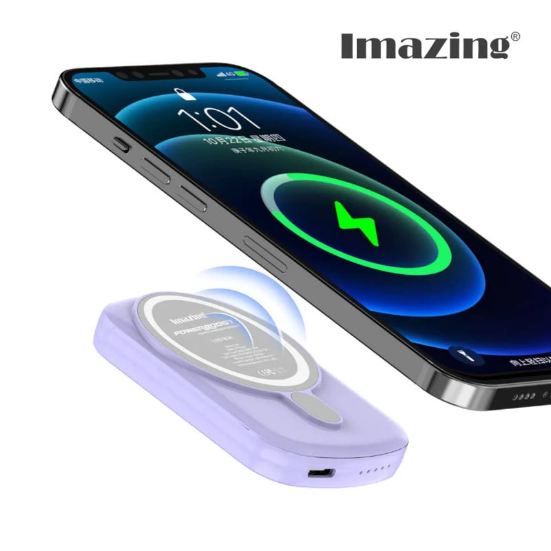 【香港行貨 1年保養】Imazing E33A / E33B MagSafe 磁吸無線充電行動電源 10000mah/ 5000mah 外置電池 移動電源 尿袋 充電寶 ( 黑色/粉紅色/紫色) 【香港行貨 1年保養】Imazing E33A / E33B MagSafe 磁吸無線充電行動電源 10000mah/ 5000mah 外置電池 移動電源 尿袋 充電寶 ( 黑色/粉紅色/紫色)