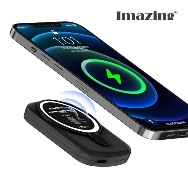 【香港行貨 1年保養】Imazing E33A / E33B MagSafe 磁吸無線充電行動電源 10000mah/ 5000mah 外置電池 移動電源 尿袋 充電寶 ( 黑色/粉紅色/紫色) 【香港行貨 1年保養】Imazing E33A / E33B MagSafe 磁吸無線充電行動電源 10000mah/ 5000mah 外置電池 移動電源 尿袋 充電寶 ( 黑色/粉紅色/紫色)