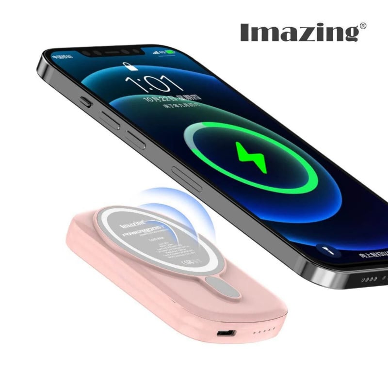 【香港行貨 1年保養】Imazing E33A / E33B MagSafe 磁吸無線充電行動電源 10000mah/ 5000mah 外置電池 移動電源 尿袋 充電寶 ( 黑色/粉紅色/紫色) 【香港行貨 1年保養】Imazing E33A / E33B MagSafe 磁吸無線充電行動電源 10000mah/ 5000mah 外置電池 移動電源 尿袋 充電寶 ( 黑色/粉紅色/紫色)