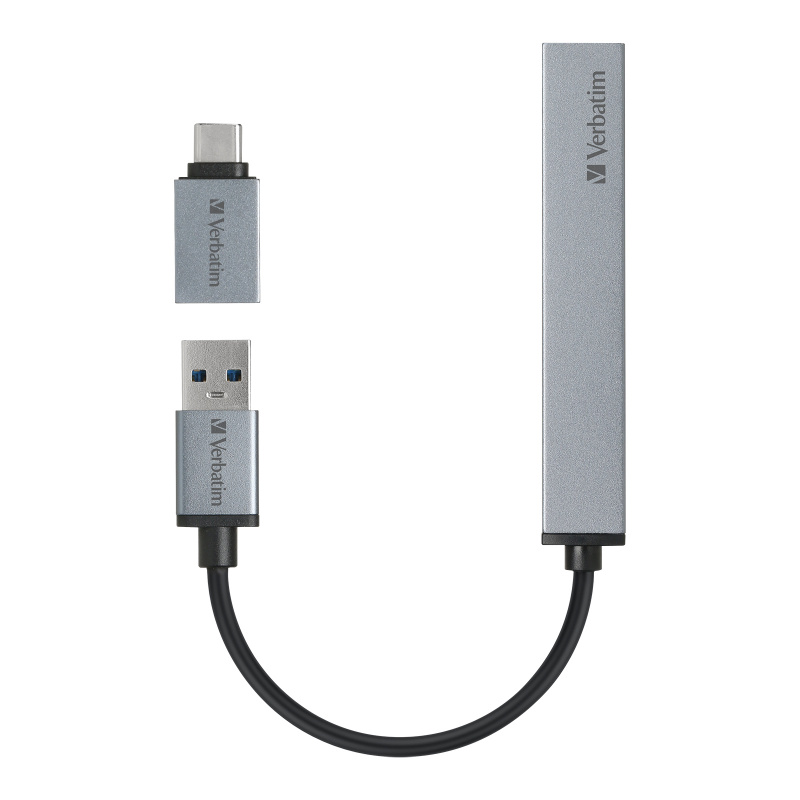 Verbatim 4合1 USB 3.2 Gen 1擴展器 (連USB 3.2 Gen 1 Type C 轉接器) (66866)