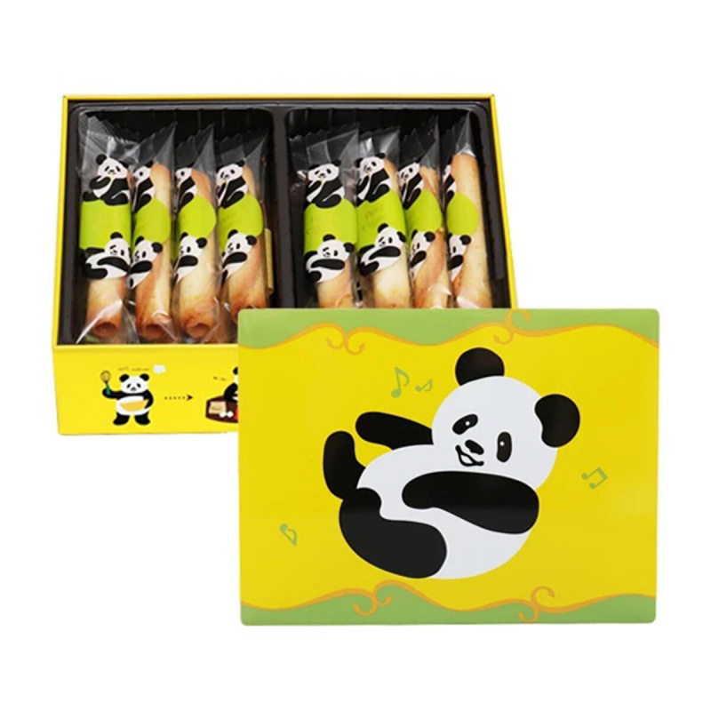 日版Yoku Moku 招牌雪茄蛋卷 熊貓主題 精緻珍藏鐵罐禮盒 (1盒16件)【市集世界 - 日本市集】