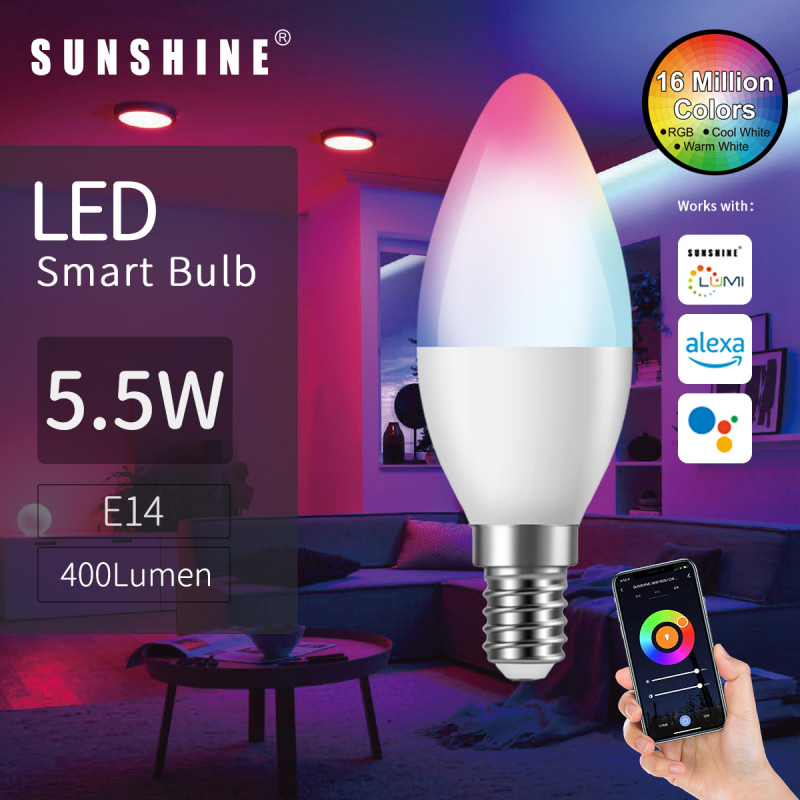 Sunshine LUMI SCANA 智能LED Wifi燈膽10W E14大螺頭 5.5W E14