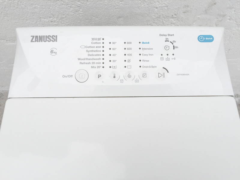 可信用卡付款))洗衣機 上置式 金章 ZANUSSI &nbsp;ZWY60804SA &nbsp;800轉 6KG  90%新 100%正常  全港包送貨及安裝 // 二手洗衣機 * 電器 * 家電 * washing machine