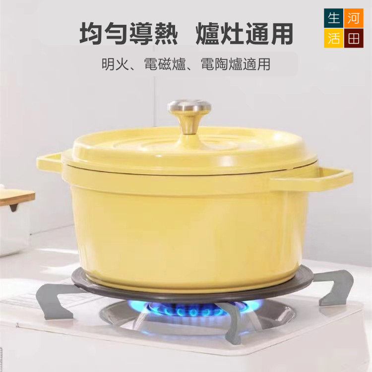 黃色24CM鑄瓷琺瑯鍋 4L | IH明火雙耳搪瓷鍋|易潔燜燒煲