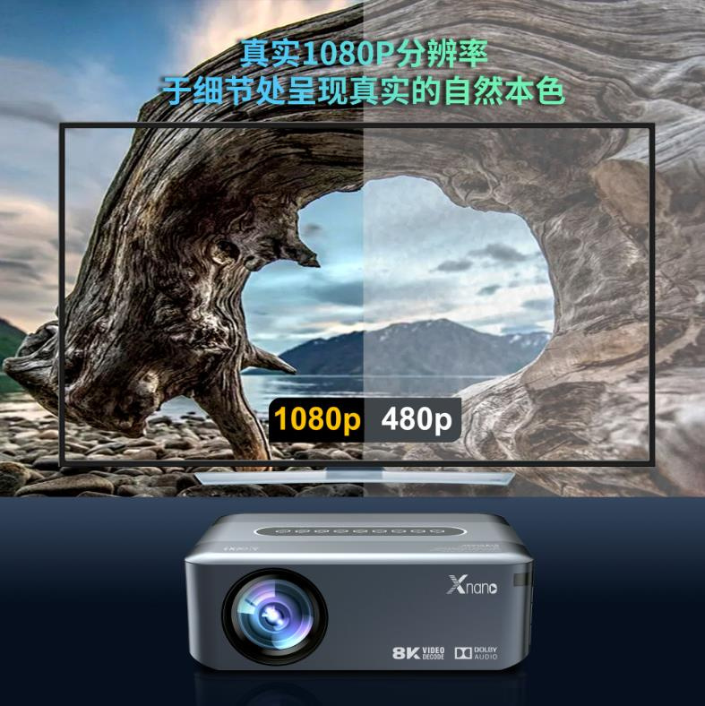 MEDIACUBE X1 全高清 1080P LED 投影機 12000流明 ANDROID 9.0 藍芽 8K解碼