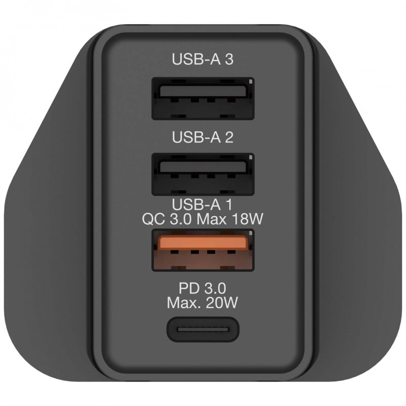 Verbatim 4 端口 30W PD & QC 3.0 USB 充電器 [66892/66897][2色]