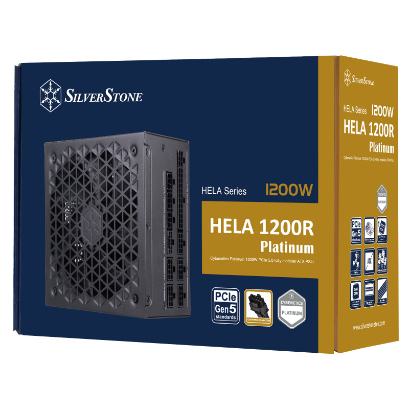 SilverStone HELA 1200R Platinum 1200W Cybenetics 白金牌認證ATX 3.0 & PCIe 5.0全模組ATX 電源 SilverStone HELA 1200R Platinum 1200W Cybenetics 白金牌認證ATX 3.0 & PCIe 5.0全模組ATX 電源