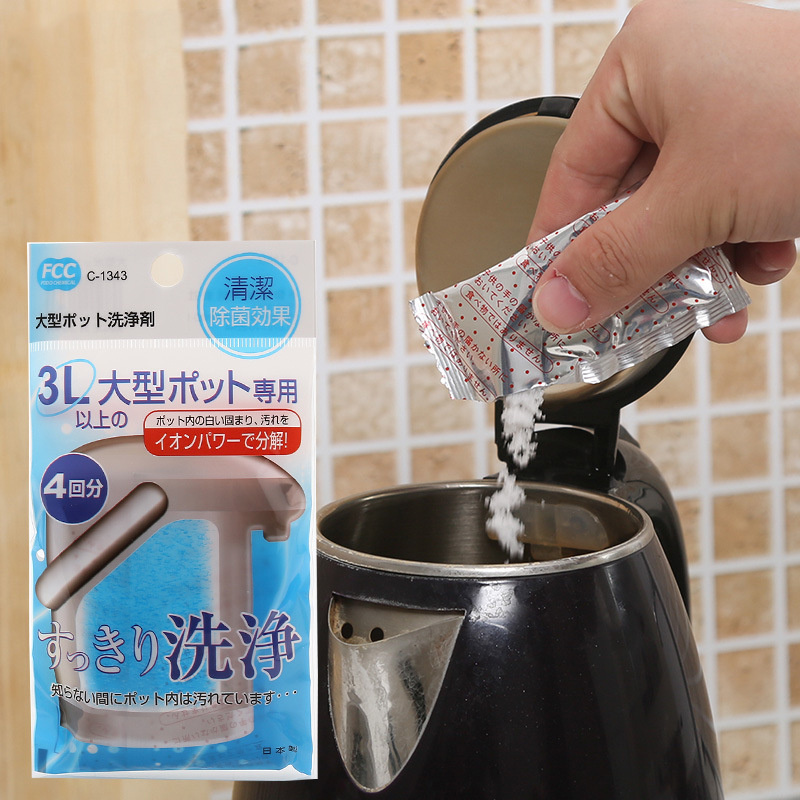 日本電熱水壺內膽除垢清潔劑 (3L或以上用) (1 袋25g, 4枚入)