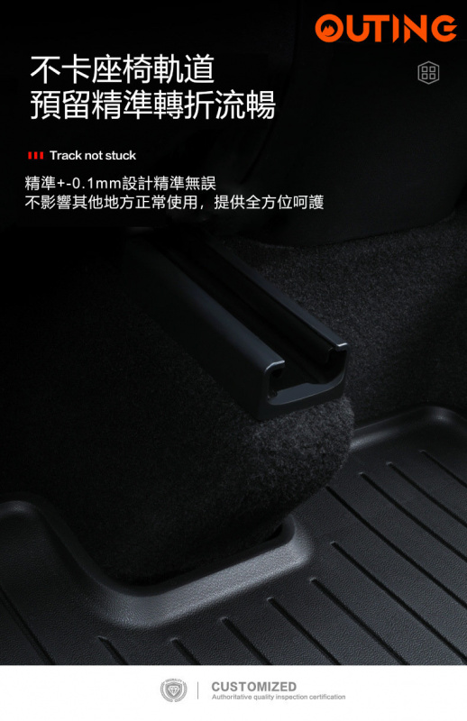 Tesla Model 3/Y 立體防水TPE腳踏墊 1套3件 [香港右軚]