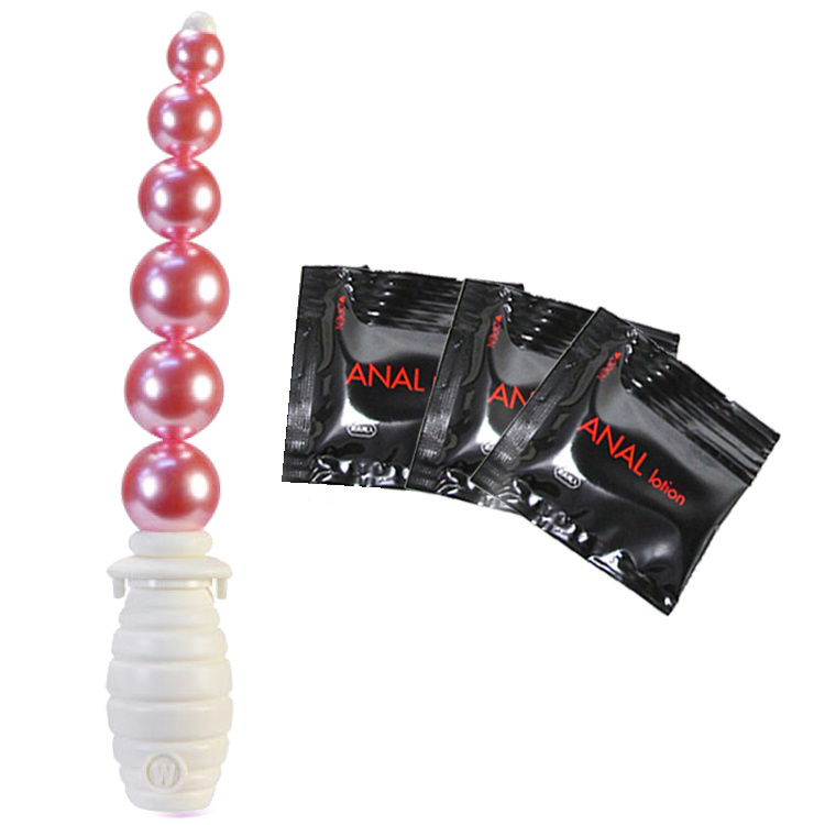 Anal 樂趣 No 4 後庭拉珠 高级後庭潤滑液3包