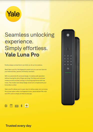 Yale 智能電子門鎖 Luna Pro