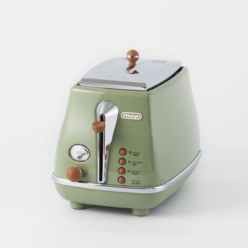 De'Longhi  意式早餐復古系列 (橄欖綠): 電水壺 + 多士爐 + 半自動咖啡機