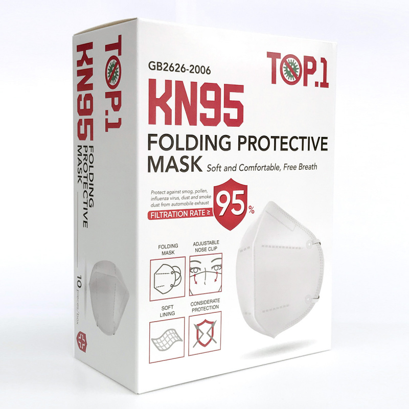 KN95 3D 口罩 (BFE≥95%, PFE≥95%)-1盒10個/Size S-M/適合女士及細面人士/獨立包裝