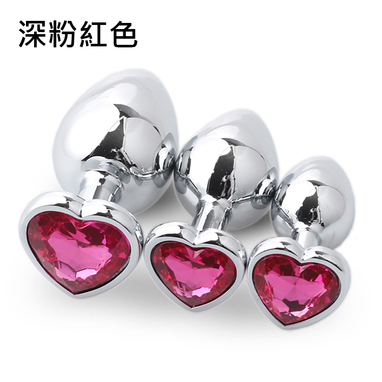 PEPEE 後庭潤滑液 男女用心型金屬後庭肛塞 一套