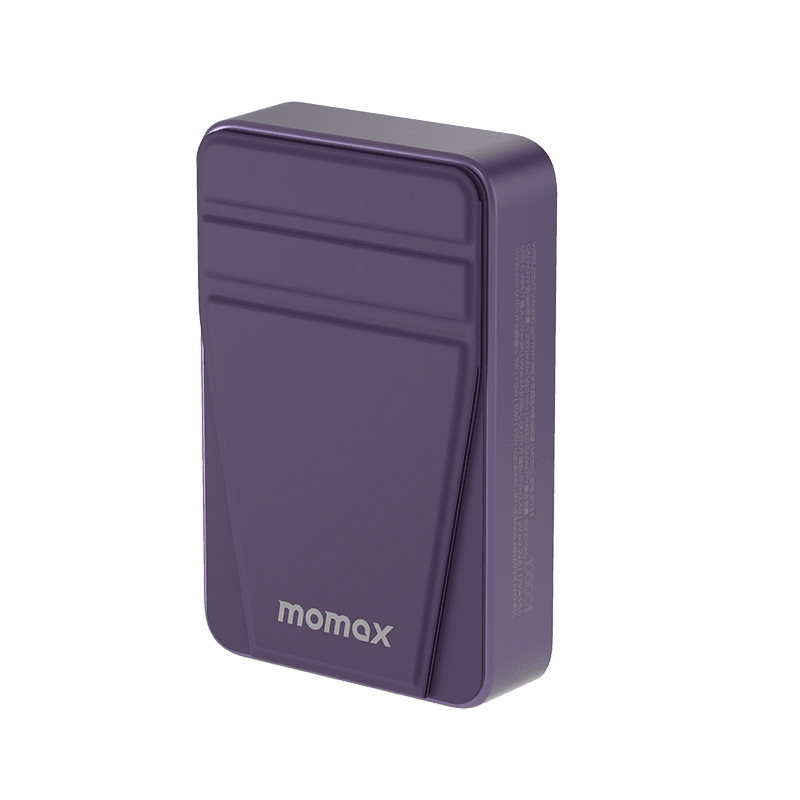 MOMAX Q.Mag Power 11 磁吸無線充流動電源連支架 10000mAh IP111 [太空灰/紫]